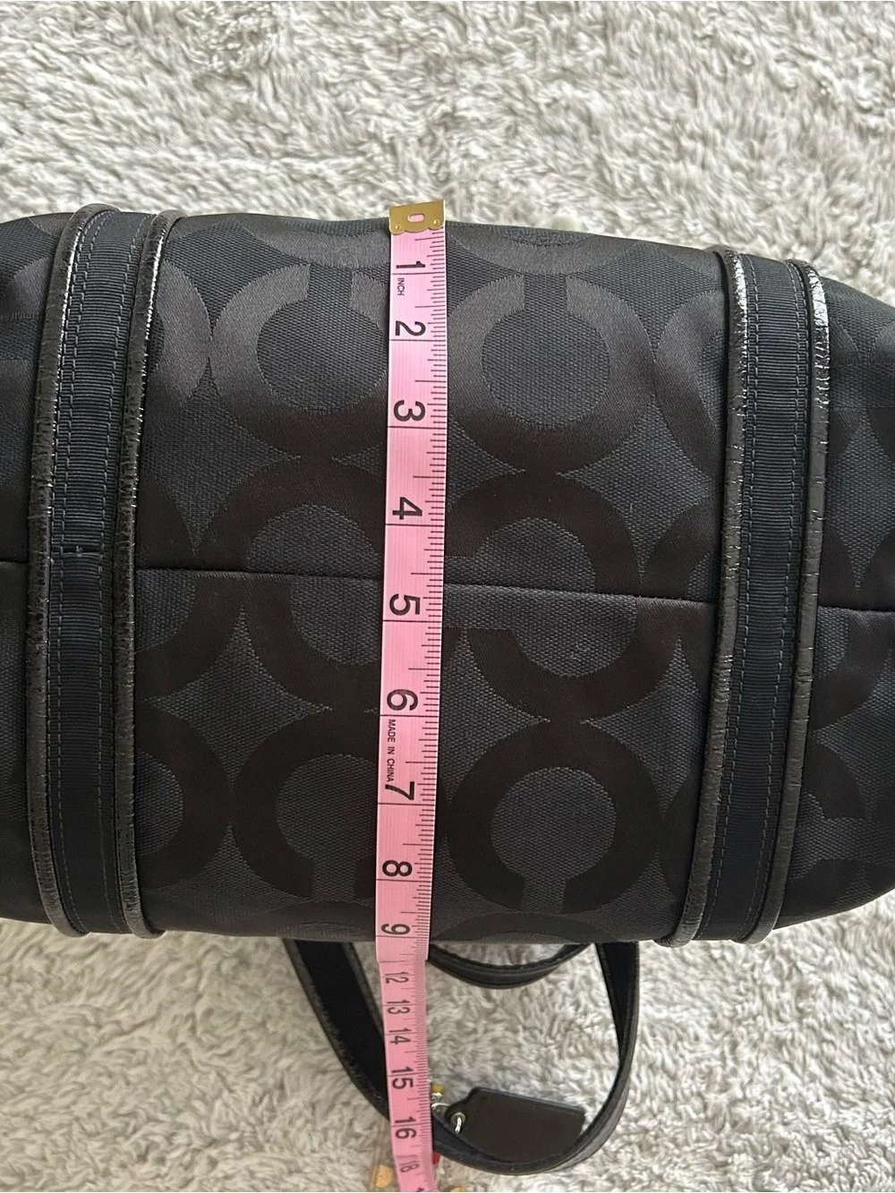 Vintage Y2K Coach Poppy Black Signature Glam Tote Bag - Picture 10 of 10